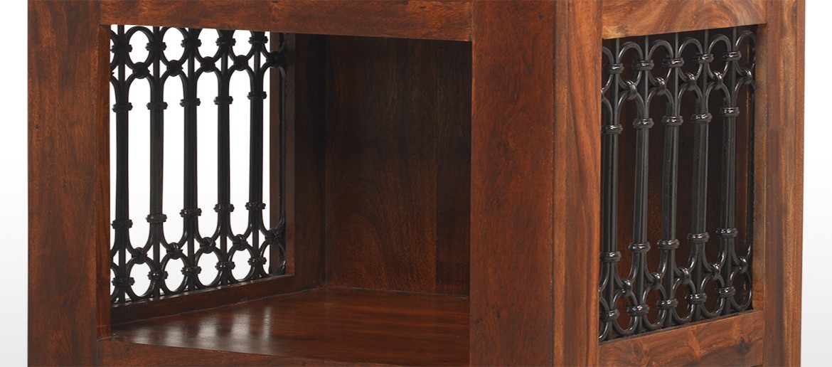 Jali Sheesham Alcove Bookcase