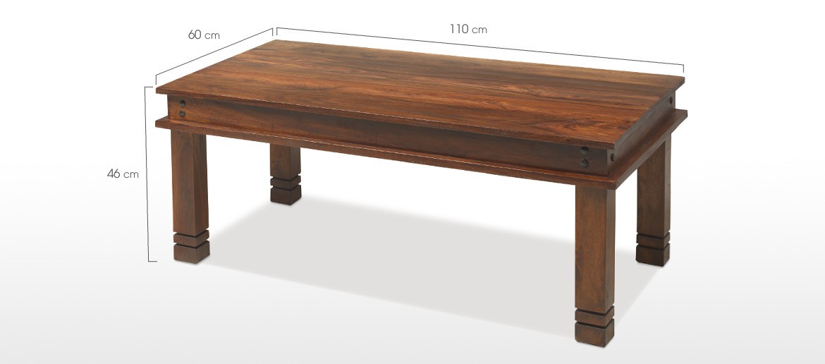 Jali Sheesham 110 cm Chunky Coffee Table