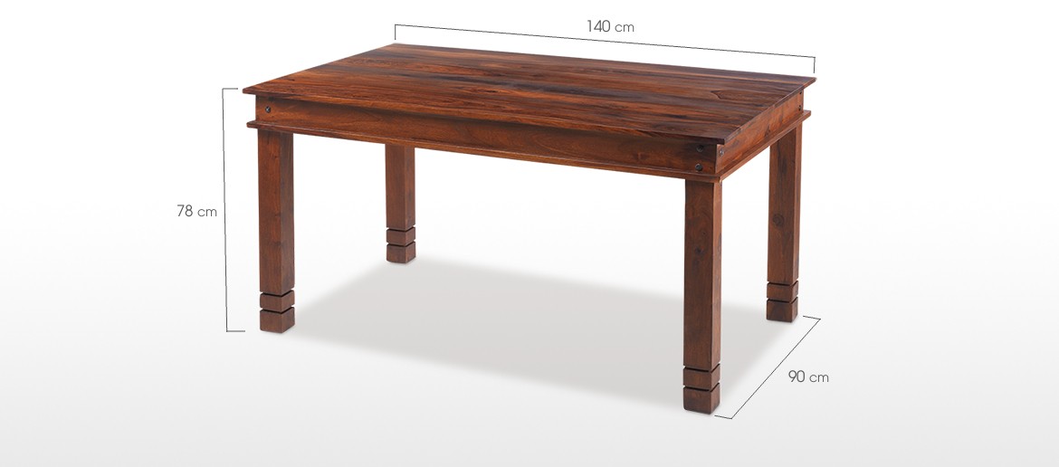 Jali Sheesham 140 cm Chunky Dining Table