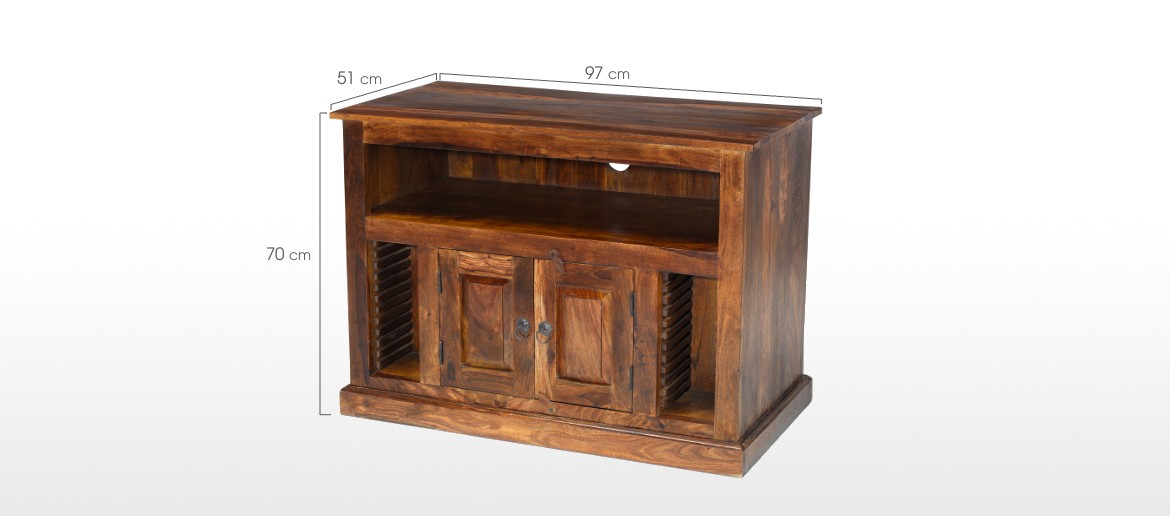 Jali Sheesham Chunky TV Stand