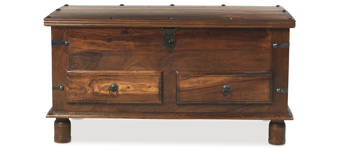 Jali Sheesham Thakat Coffee Trunk Box + Drawers