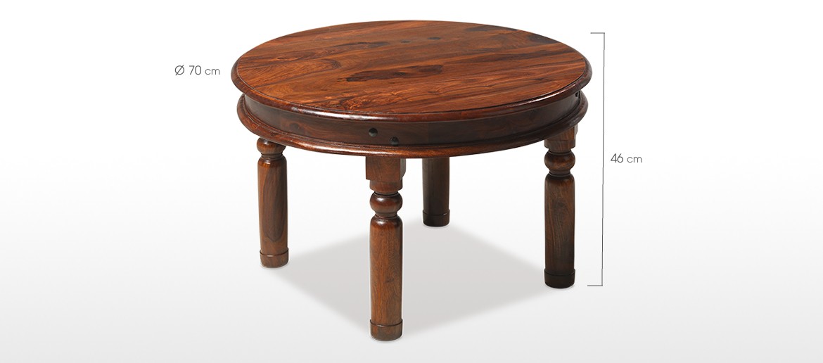 Jali Sheesham 70 cm Round Thakat Coffee Table