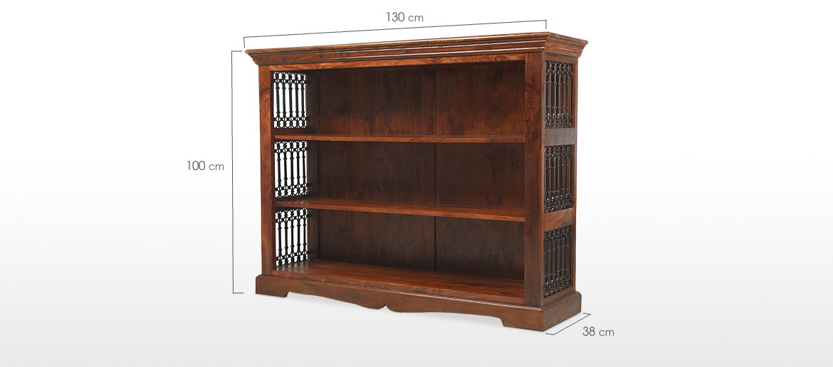 Jali Sheesham Low Bookcase