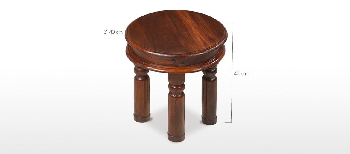 Jali Sheesham 40 cm Round Thakat Coffee Table