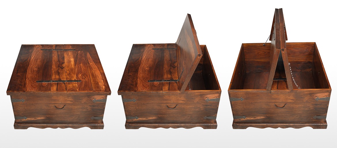 Jali Sheesham Trunk Boxes - Sheesham Wood Storage Chest - Jali