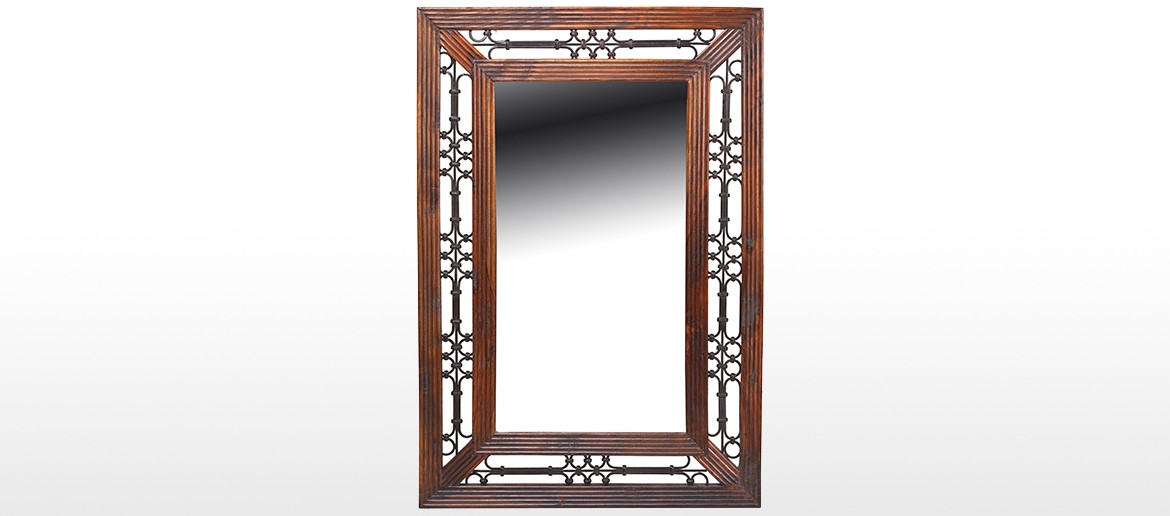 Jali Sheesham Rectangular Mirror