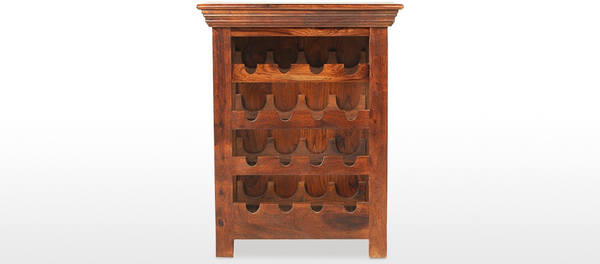 Jali Sheesham Wine Rack