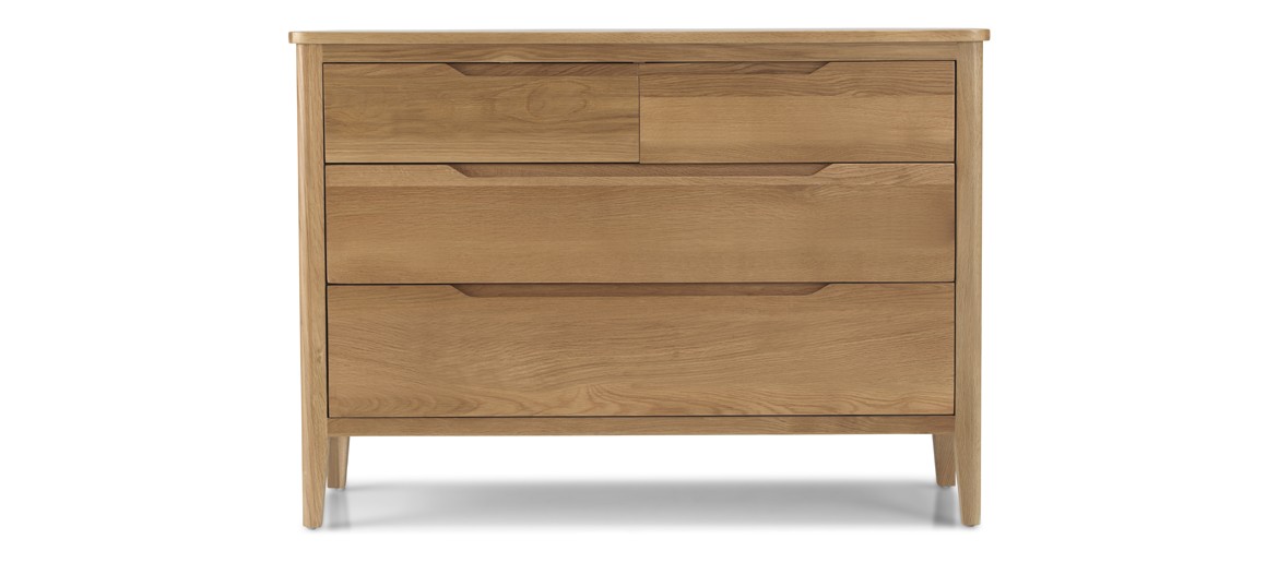 Kutaz Oak 4 Drawer Wide  Chest