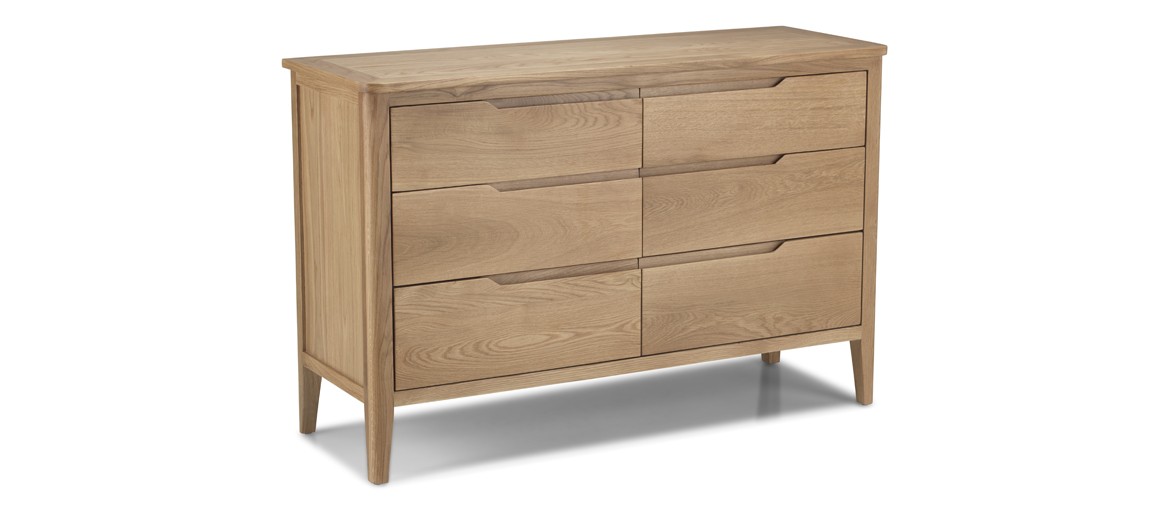 Kutaz Oak 6 Drawer Wide  Chest