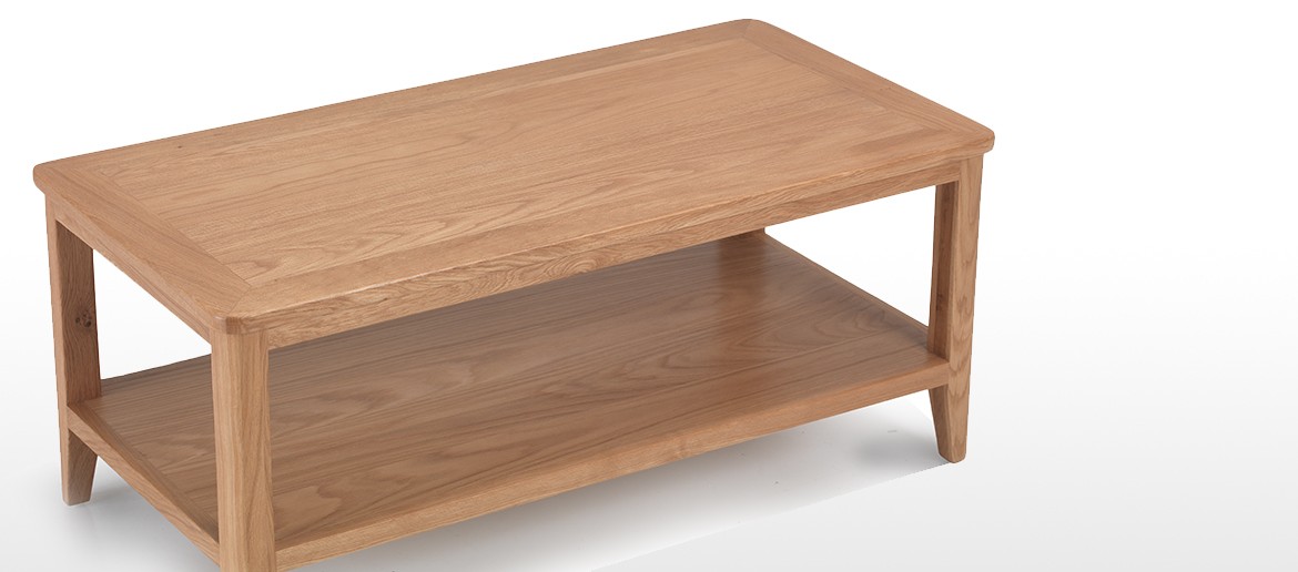 Eklund Oak Coffee Table with Shelf