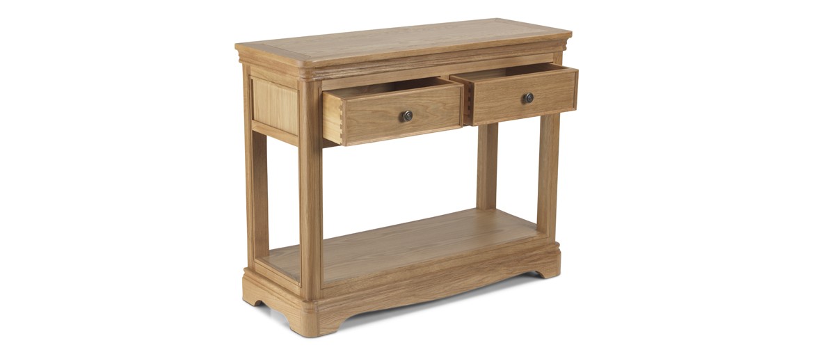 Kilmar Natural Oak Living & Dining Console Table 2 Drawers