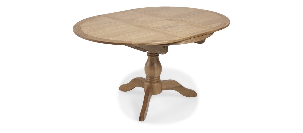 Kilmar Natural Oak Living & Dining Pedestal Ext Dining Table 180/230