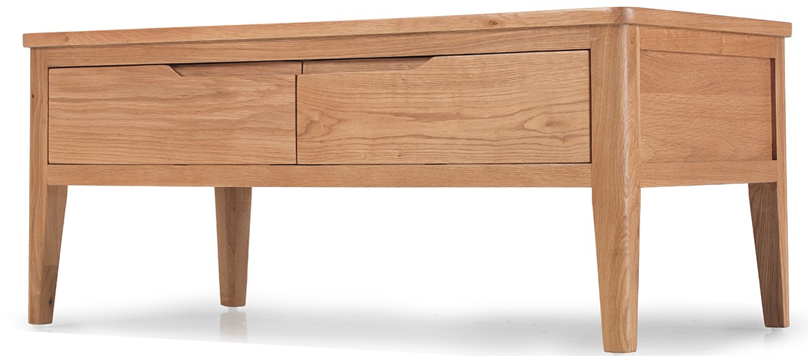 Eklund Oak Coffee Table with 4 Drawers