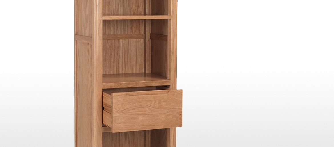 Eklund Oak Slim Bookcase