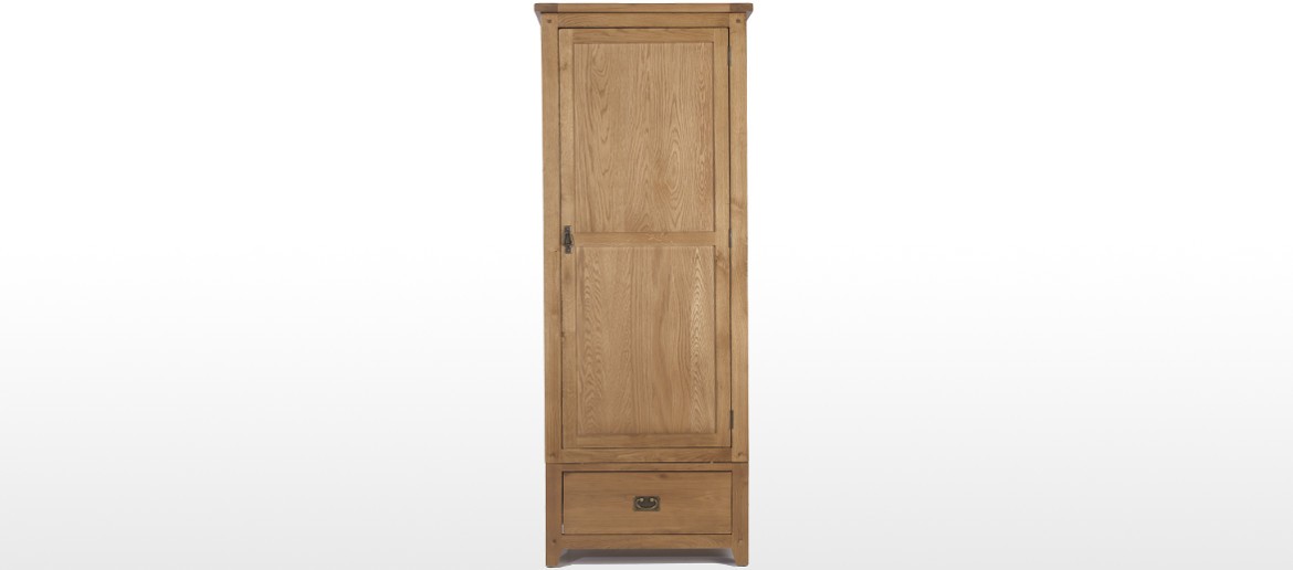 brooklyn rustic oak single wardrobe