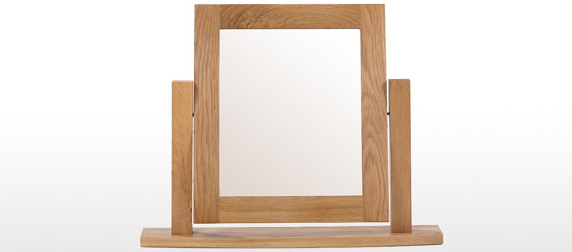 Rustic Oak Dressing Table Vanity Mirror