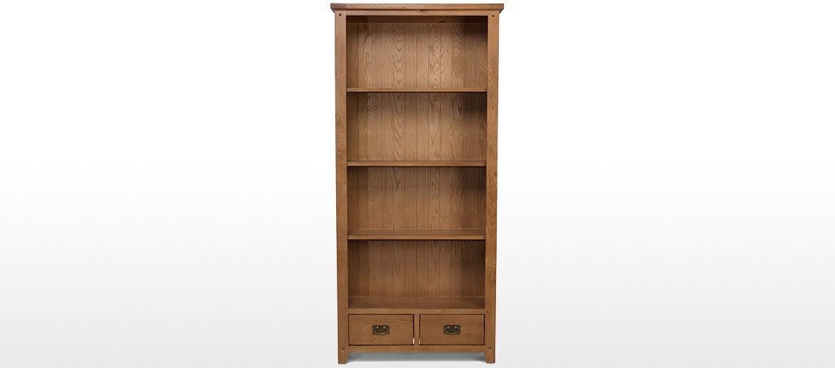 Rustic Oak Tall Large Bookcase