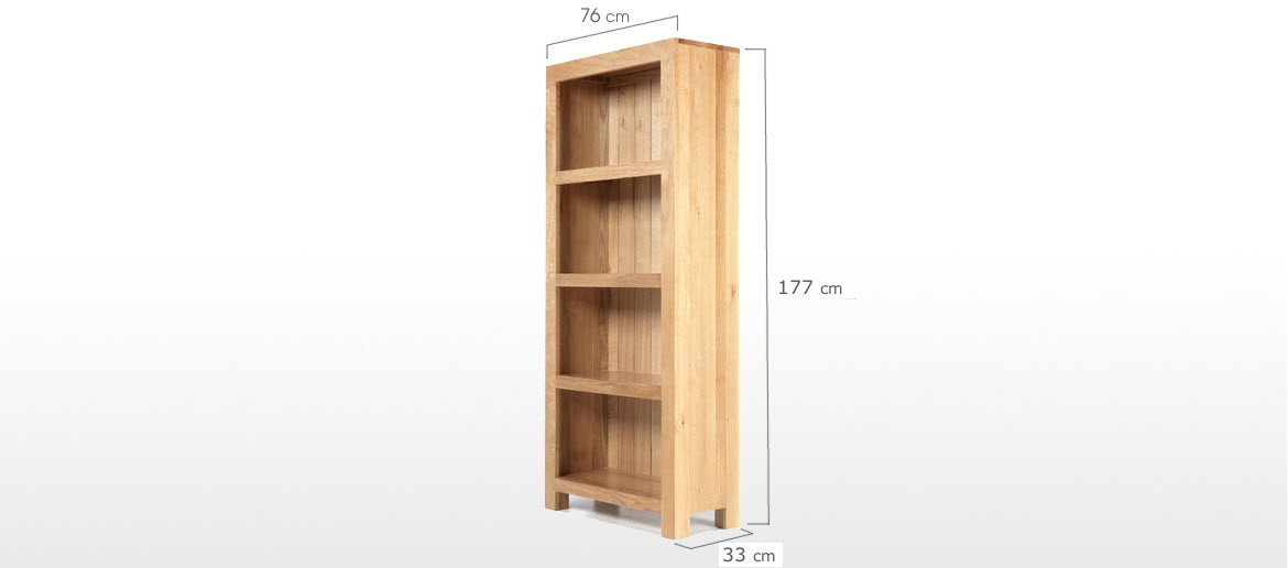 Cube Oak Solid Bookcase