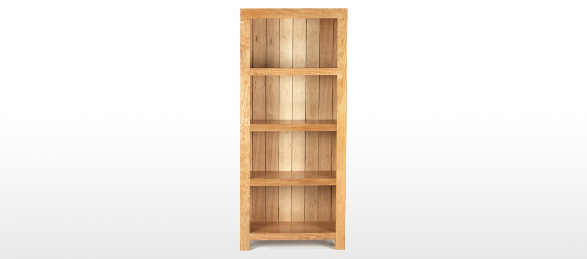 Cube Oak Solid Bookcase