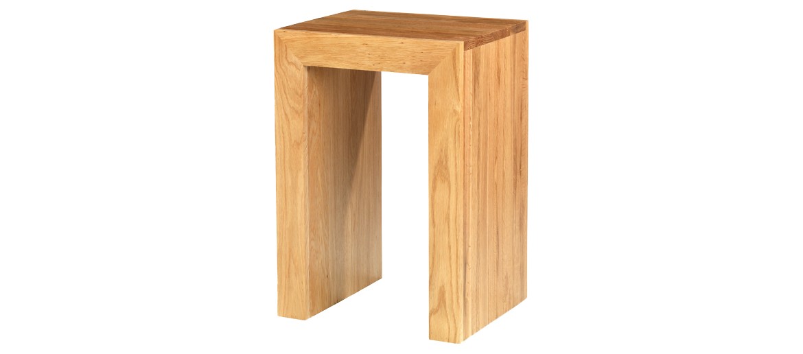 Cube Oak Lamp Table