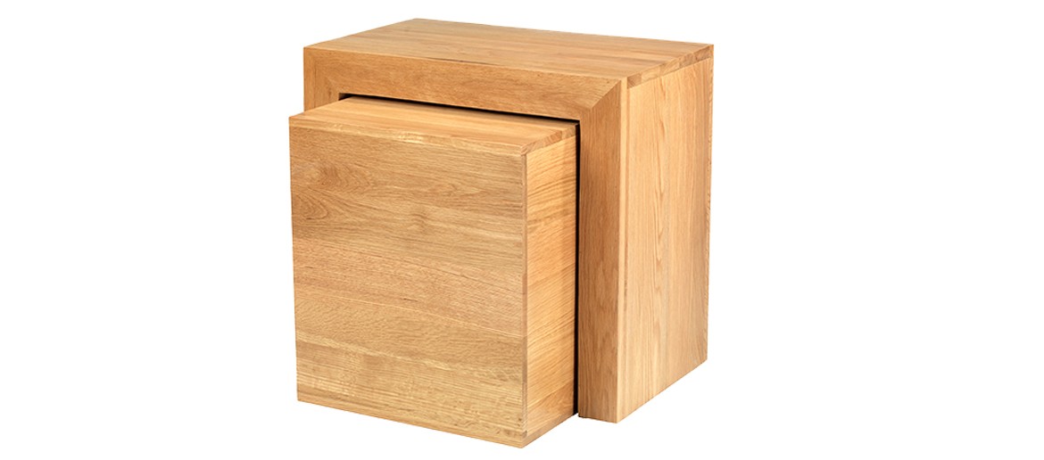 Cube Oak Cube Nest of Tables Quercus Living