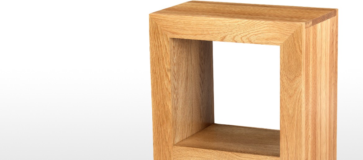 Cube Oak 2 Hole Cube