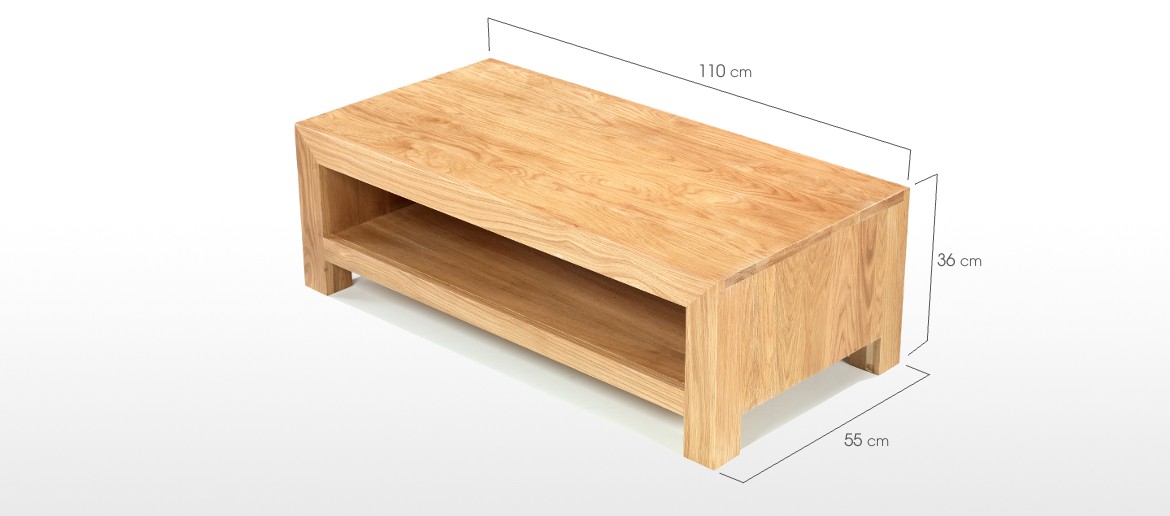 Cube Oak Modern Coffee Table