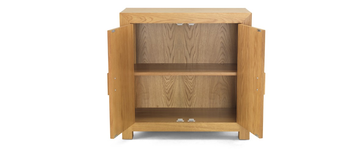Cube Oak Storage Cabinet