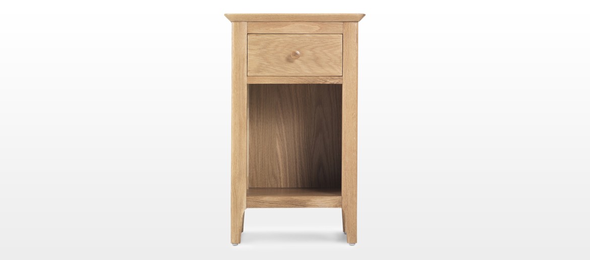 Hayman Oak Small Bedside Cabinet with Drawer