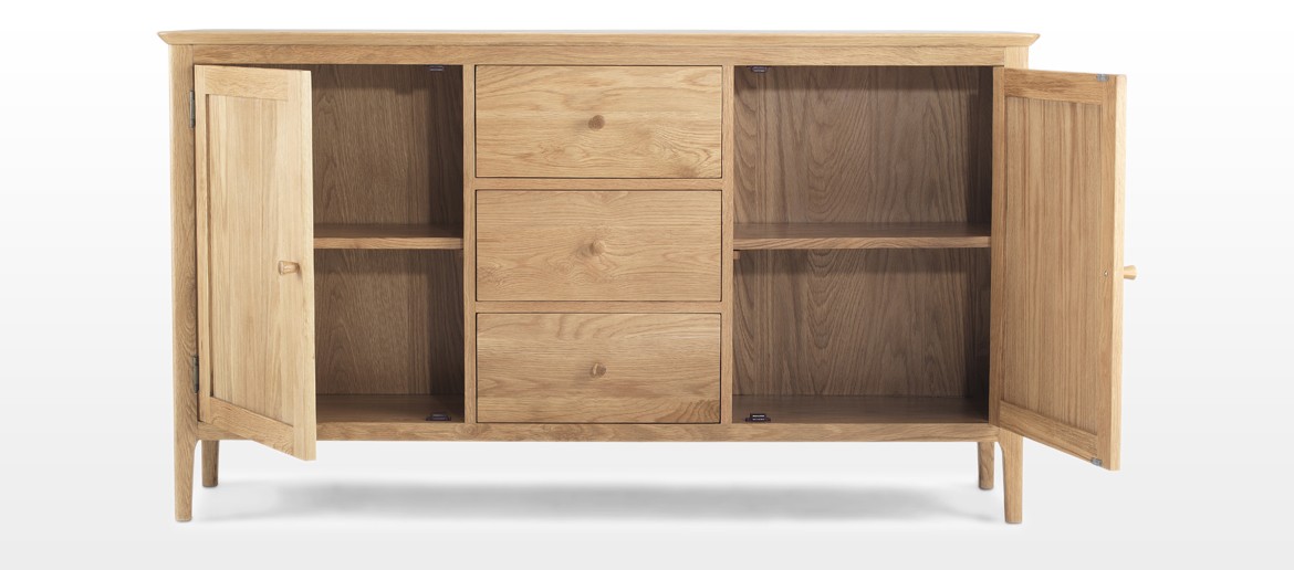 Hayman Oak Large Sideboard 2 Door/ 3 Drawers