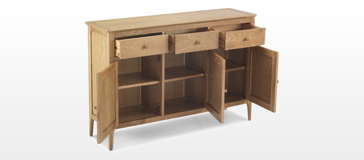 Hayman Oak Large Sideboard 3 Door/3 Drawers