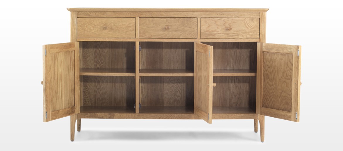 Hayman Oak Large Sideboard 3 Door/3 Drawers