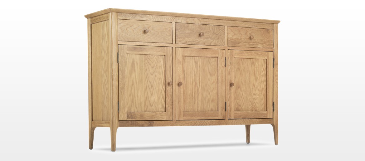 Hayman Oak Large Sideboard 3 Door/3 Drawers