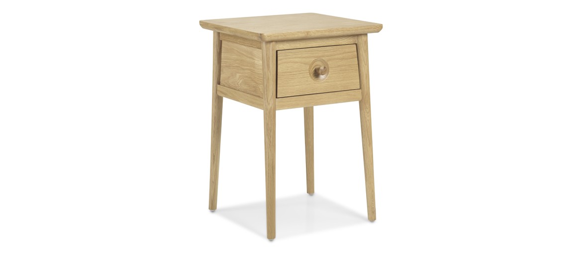 Skiena Oak Lamp Table With Drawer