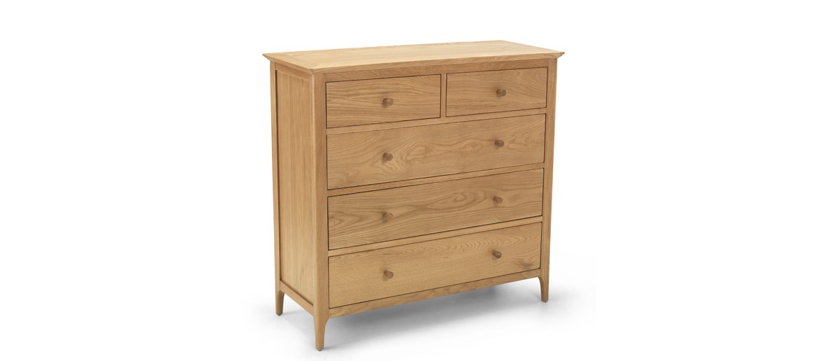 Kassay Oak 2 over 3 Chest of Drawers