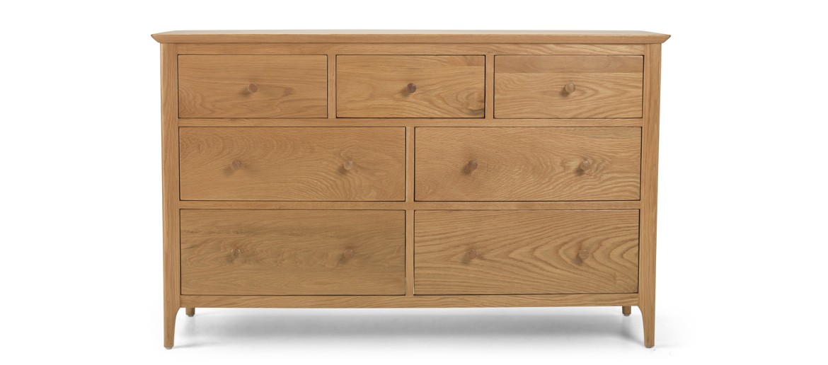 Kassay Oak 3 over 4 Chest of Drawers