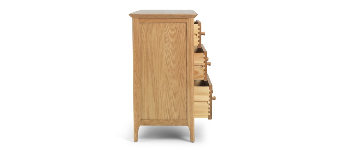 Kassay Oak 3 over 4 Chest of Drawers