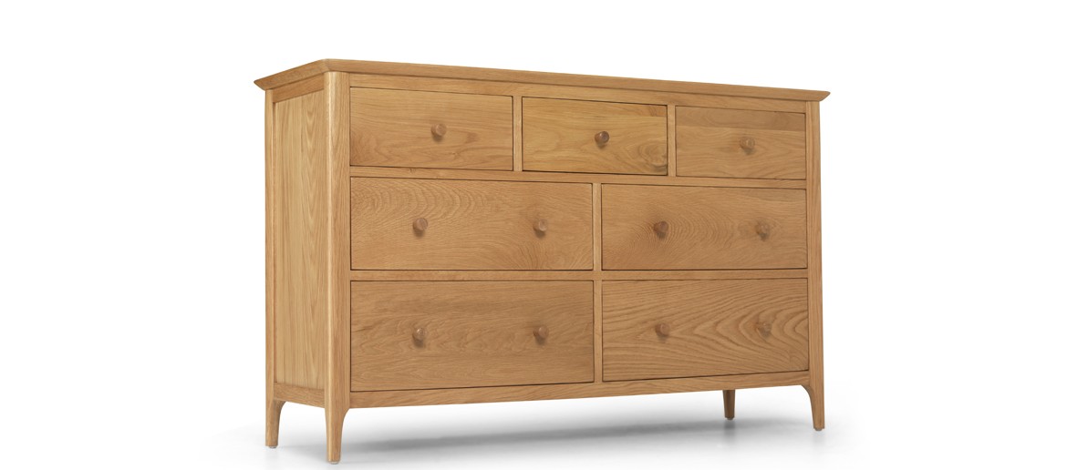 Kassay Oak 3 over 4 Chest of Drawers