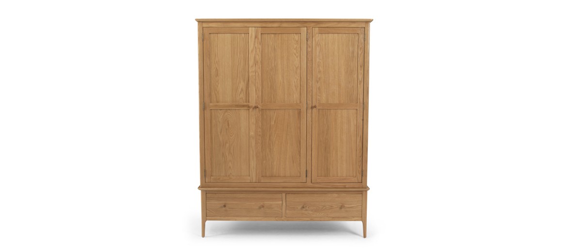 Kassay Oak Triple Wardrobe