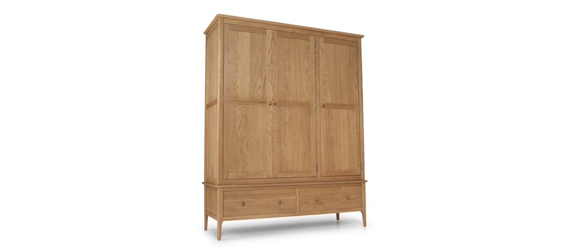 Kassay Oak Triple Wardrobe