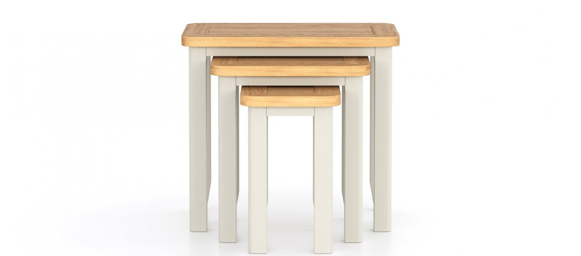 Harlyn Painted Nest of 3 Tables