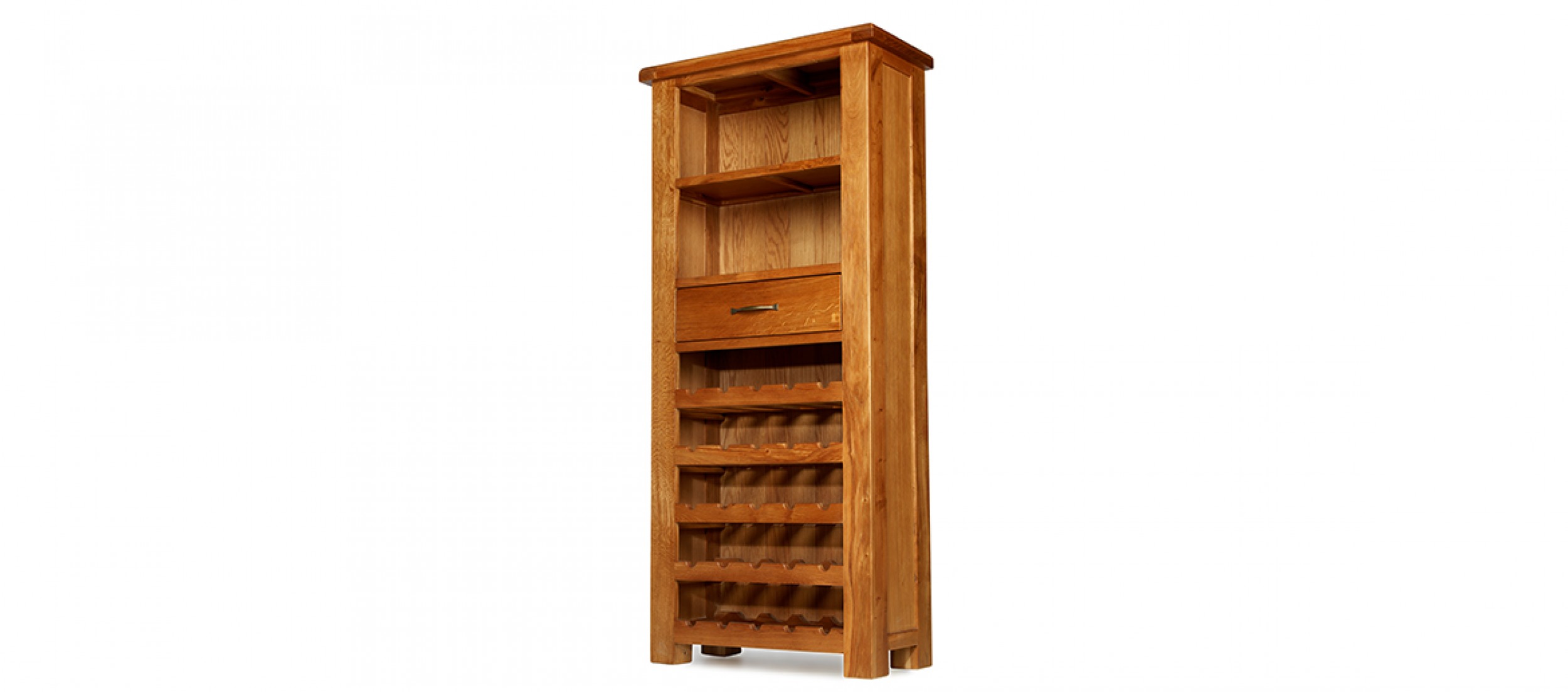 Barham Oak Tall Wine Rack Unit Quercus Living