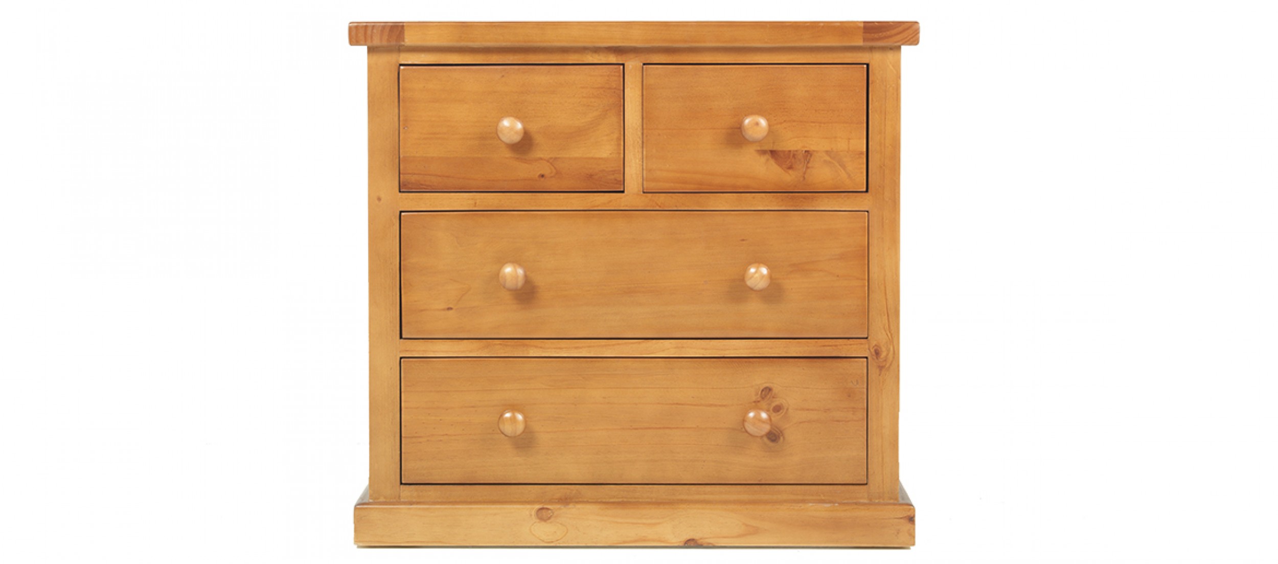Devon Pine 2 Over 2 Chest of Drawers Quercus Living