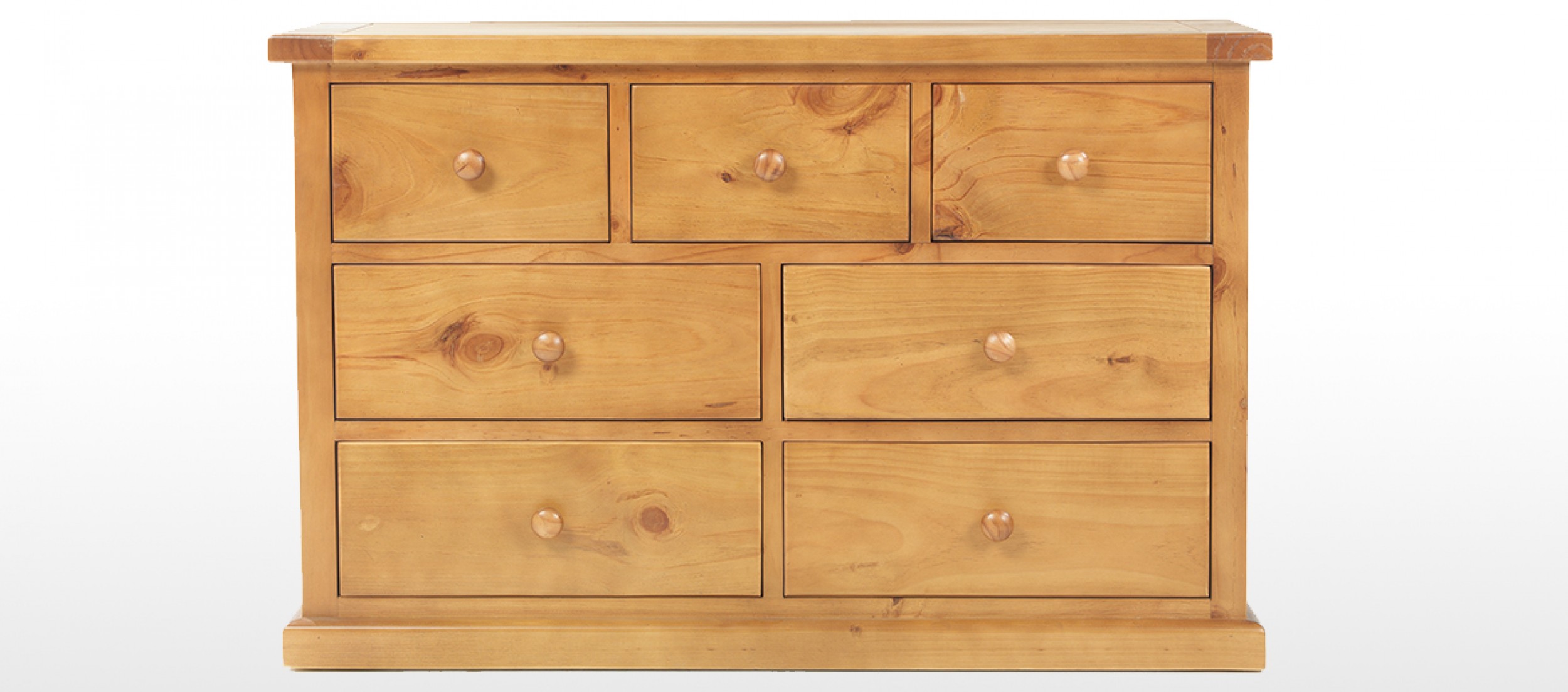 Devon Pine 3 Over 4 Chest of Drawers Quercus Living