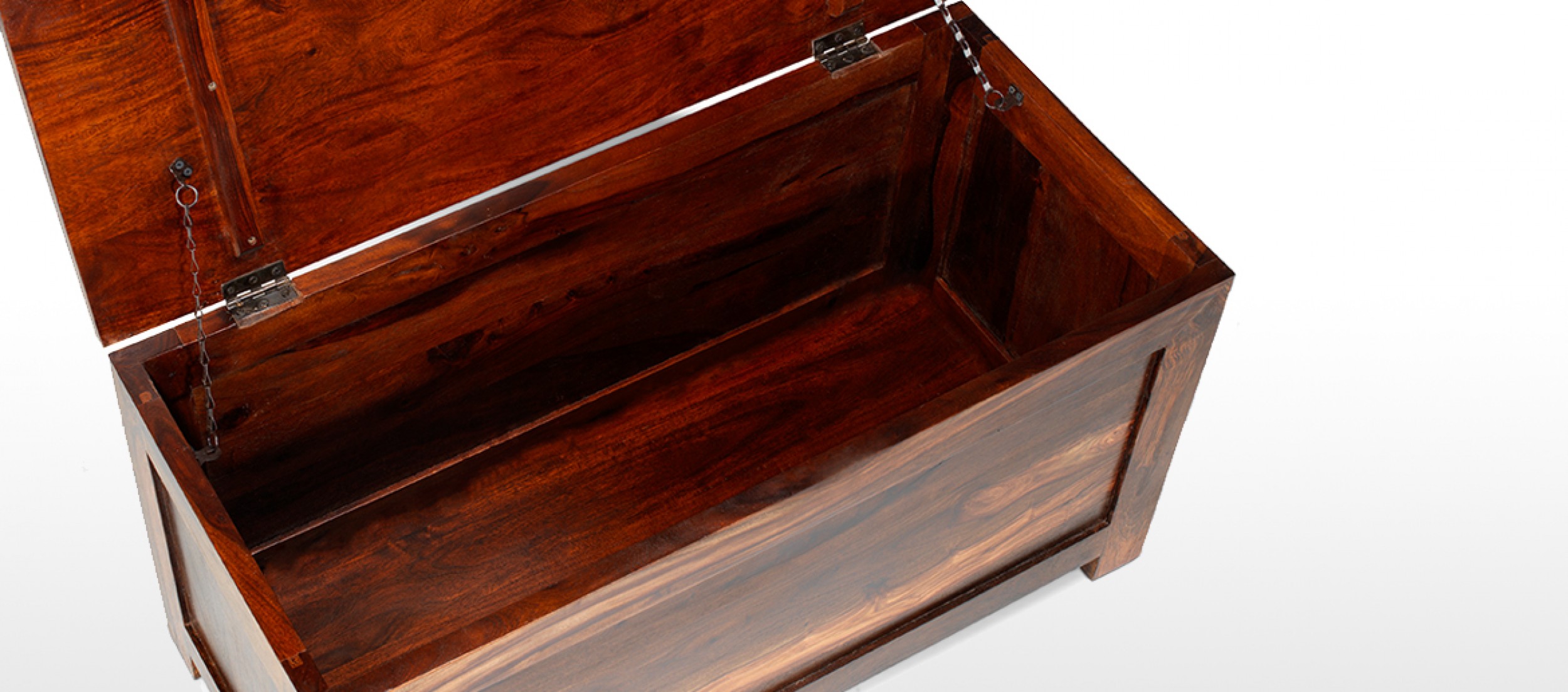 Cube Sheesham Blanket Box Quercus Living