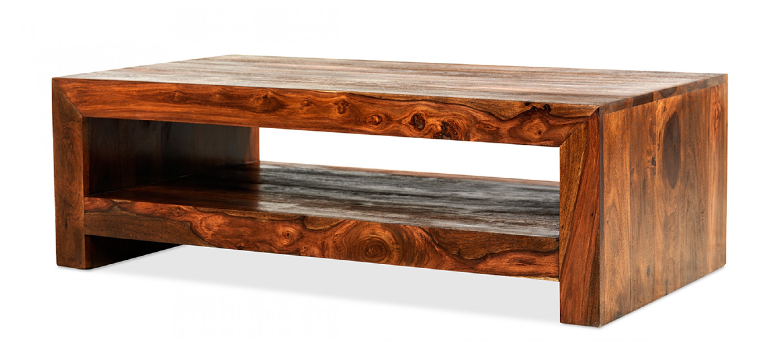 Cube Sheesham Contemporary Coffee Table | Quercus Living