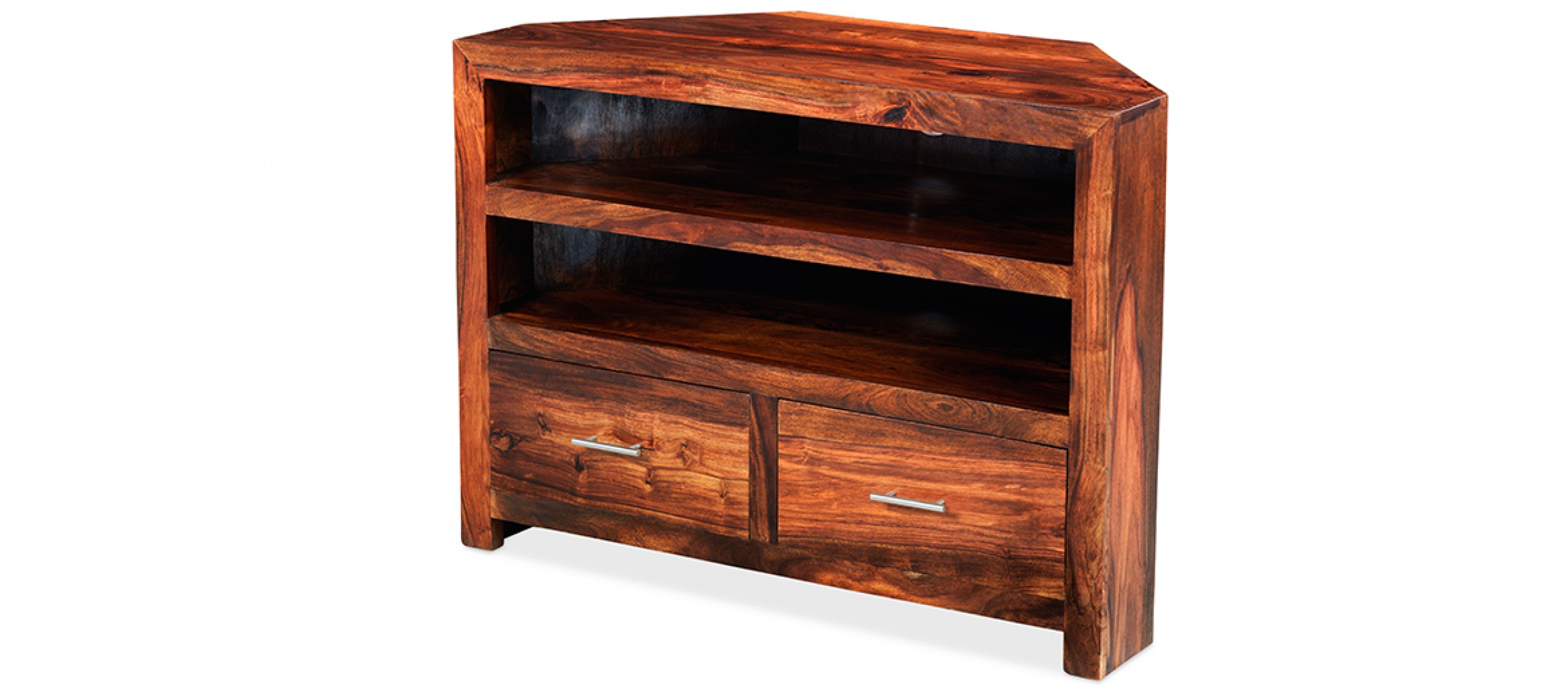 Cube Sheesham Corner TV Quercus Living