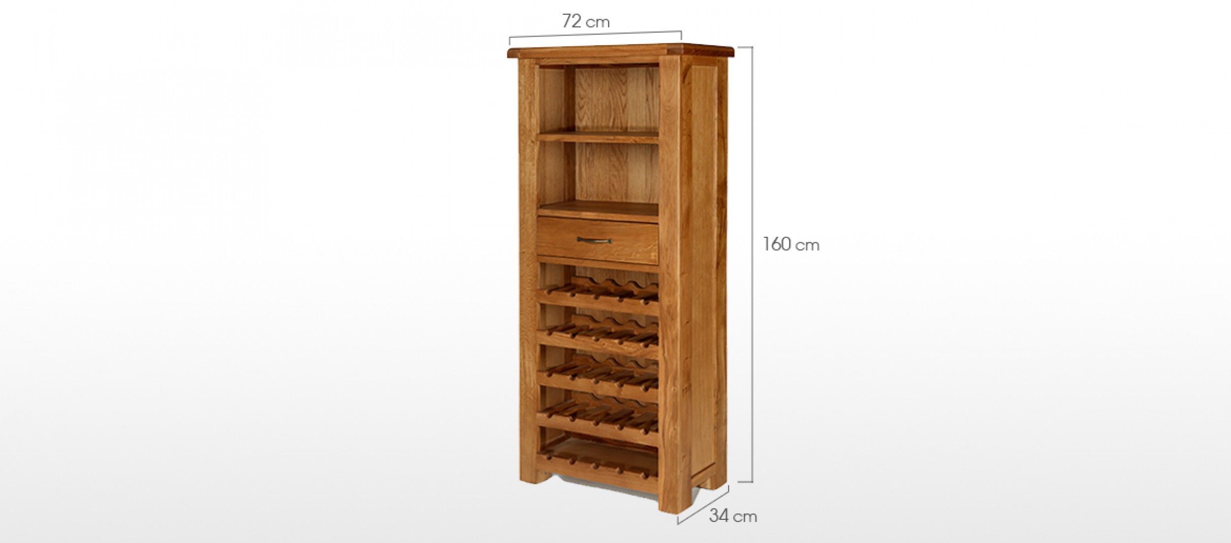 Barham Oak Tall Wine Rack Unit Quercus Living