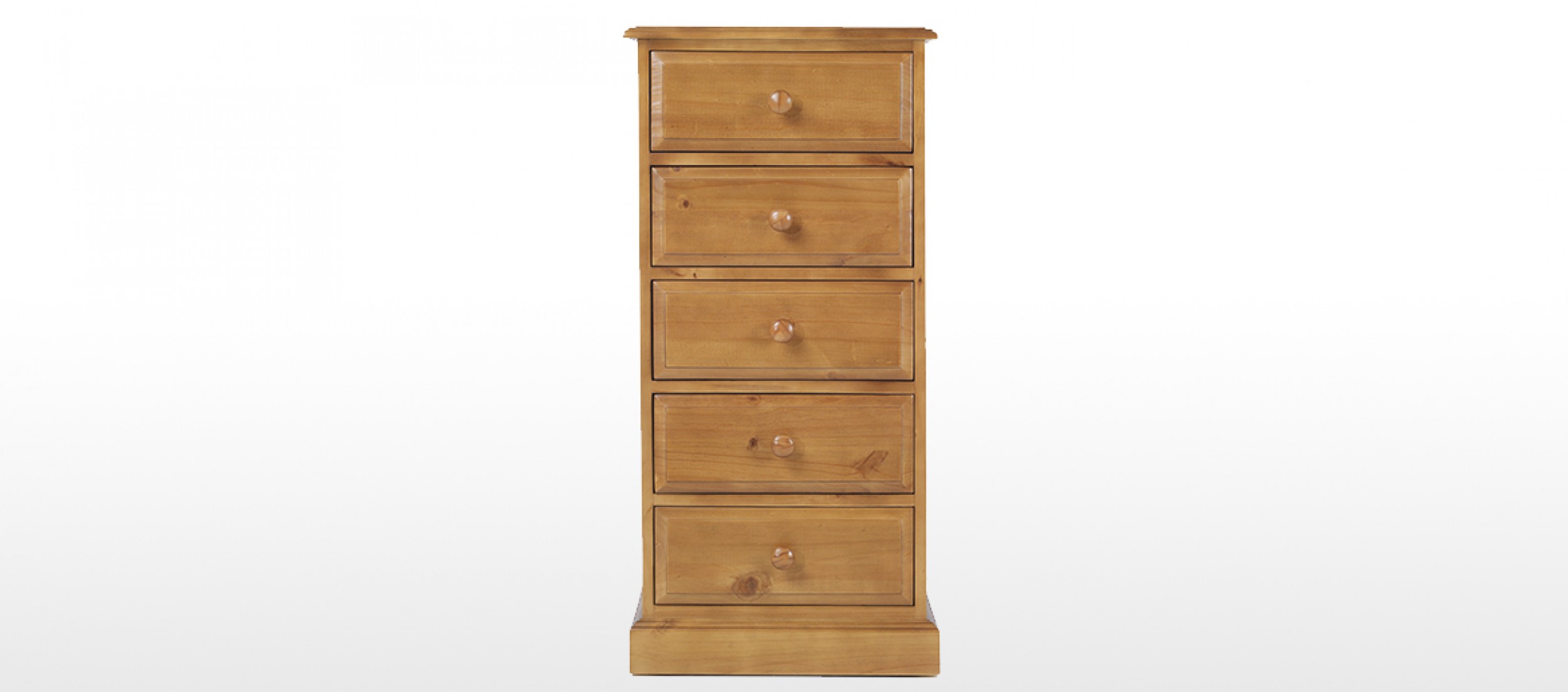 Essentials Pine 5 Drawer Tall Chest of Drawers Quercus Living