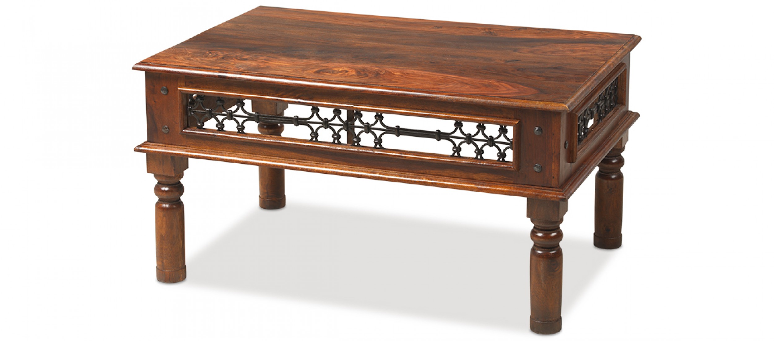 Jali Sheesham 110 Cm Coffee Table Quercus Living Jali Sheesham 110 Cm Coffee Table